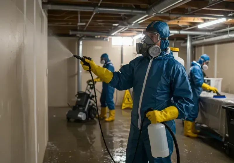 Basement Sanitization and Antimicrobial Treatment process in Winchester, OH